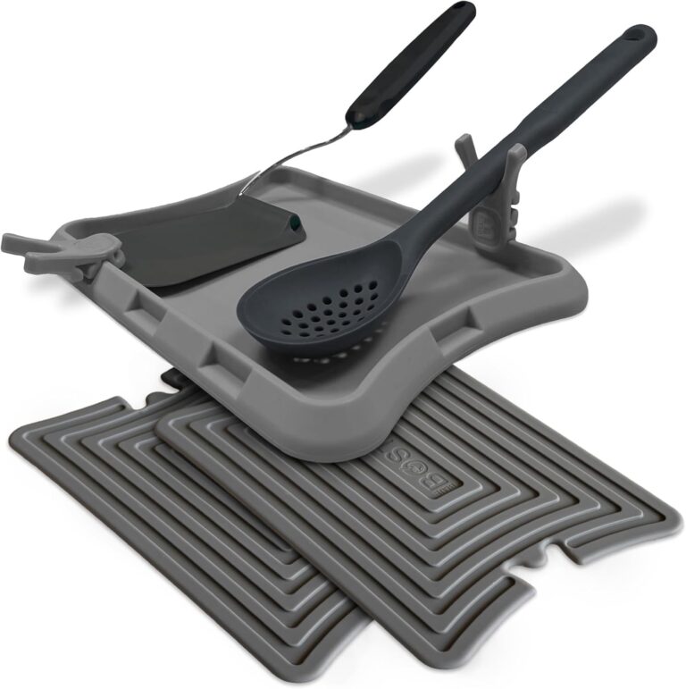Blue Bosti Nottadrip Silicone Spoon Rest 5-Piece Trivet Set (Gray) — main product photo