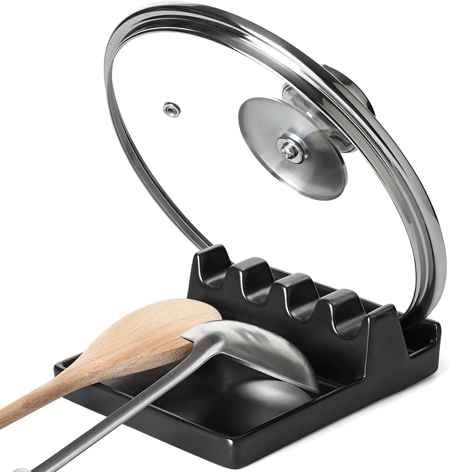 LE TAUCI Ceramic Spoon Rest Pot Lid Holder — main product photo