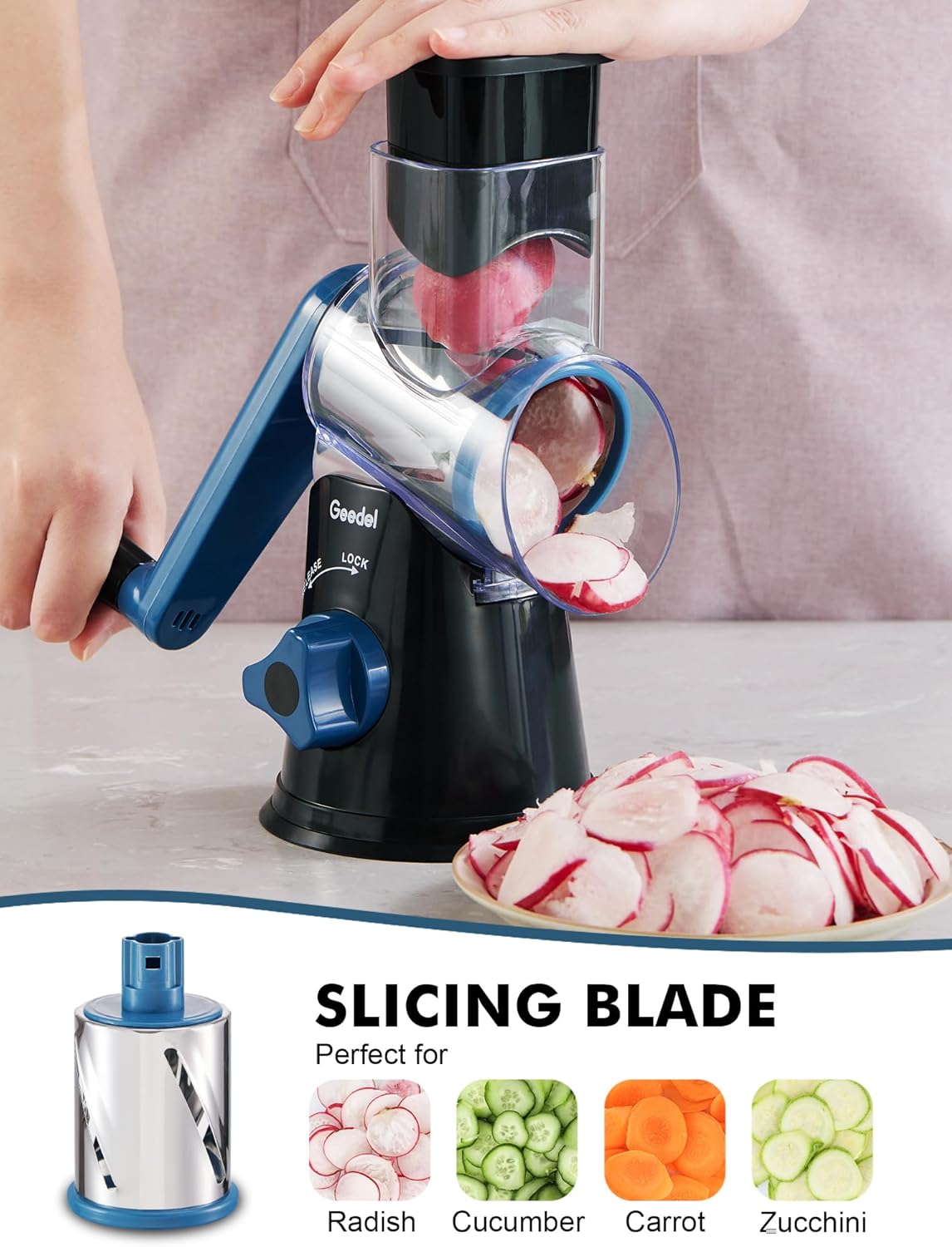 Geedel Rotary Cheese Grater (ASIN B0CYQ1DSFR) (detail 2)