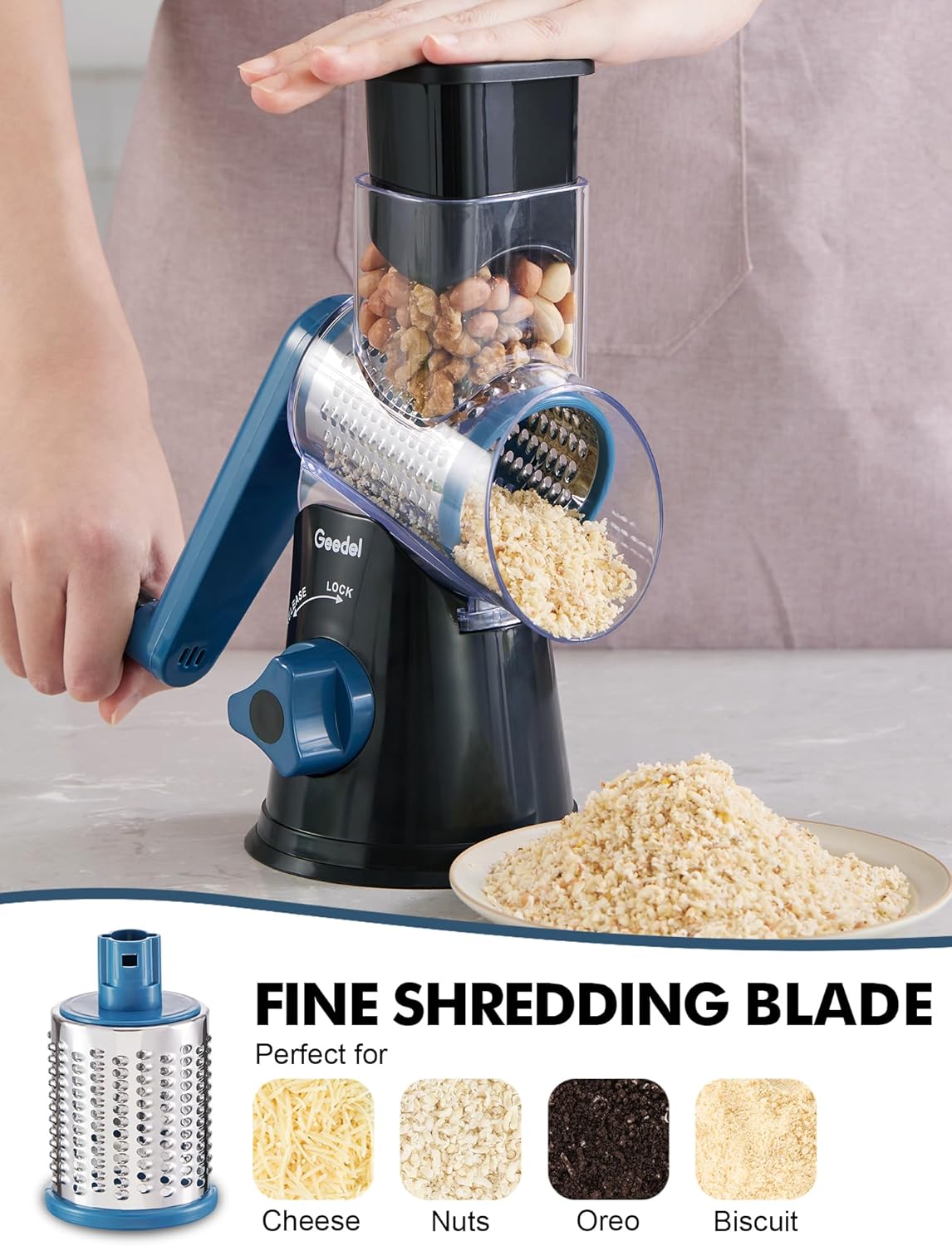 Geedel Rotary Cheese Grater (ASIN B0CYQ1DSFR) (detail 4)