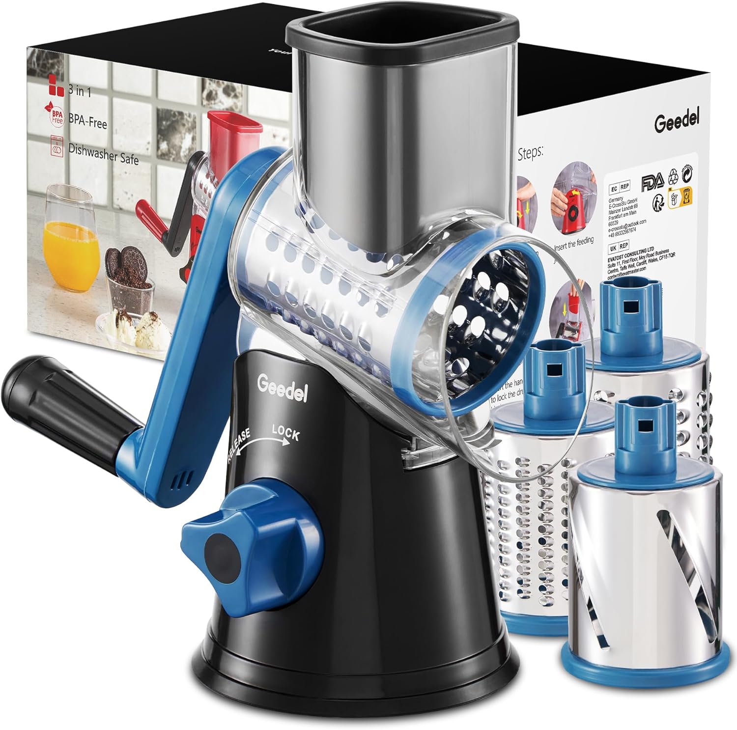 Geedel Rotary Cheese Grater (ASIN B0CYQ1DSFR) (hero)