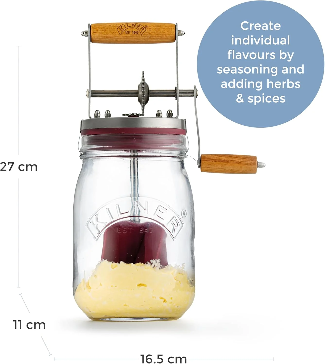 Kilner Vintage Glass Butter Churn (detail 4)