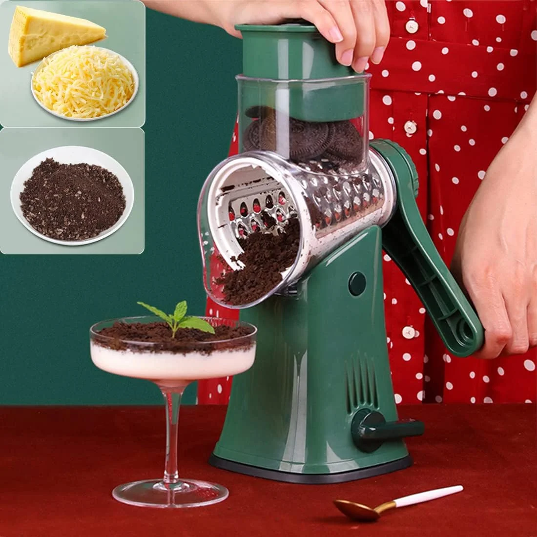 BNUNWISH Manual Rotary Cheese Grater (detail 1)