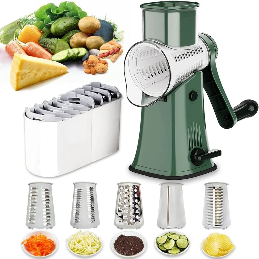 BNUNWISH Manual Rotary Cheese Grater (hero)