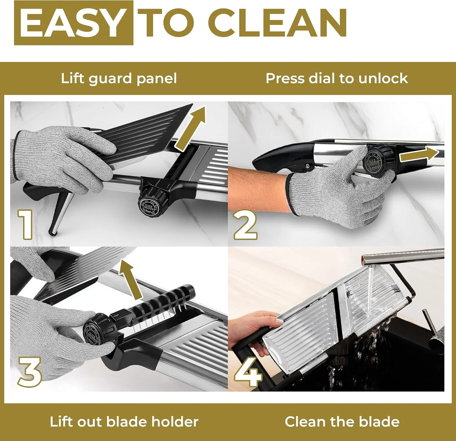 Gramercy Adjustable Mandoline Food Slicer (detail 3)