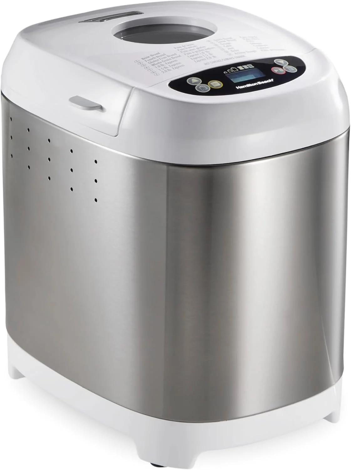 Hamilton Beach Premium Dough and Bread Maker, the best bread machine for beginners, on a white background