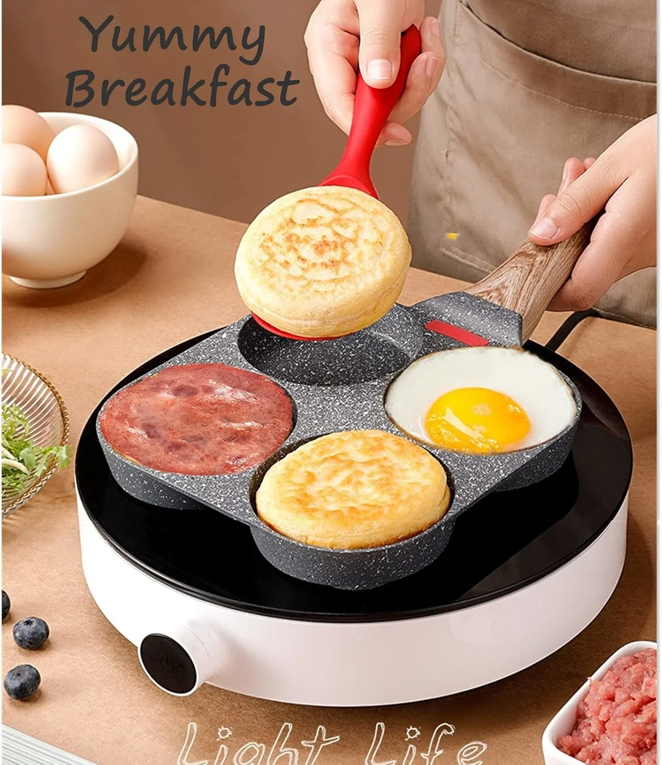 HUPECHAM 4-Cup Egg Pan (detail 1)