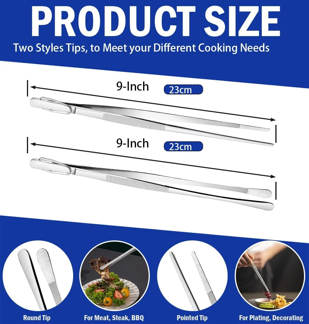 JETKONG 9-Inch Kitchen Tweezers (detail 2)