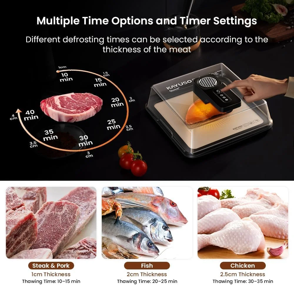 KAYUSO USB Rechargeable Meat Defrosting Tray (detail 2)