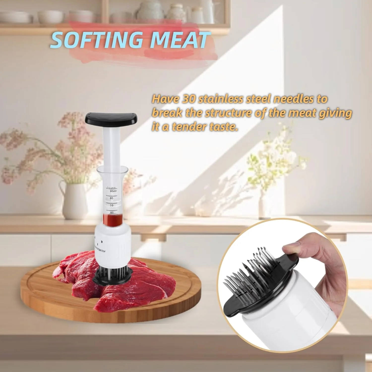 Lazmin Stainless Steel Marinade Meat Injector (detail 2)
