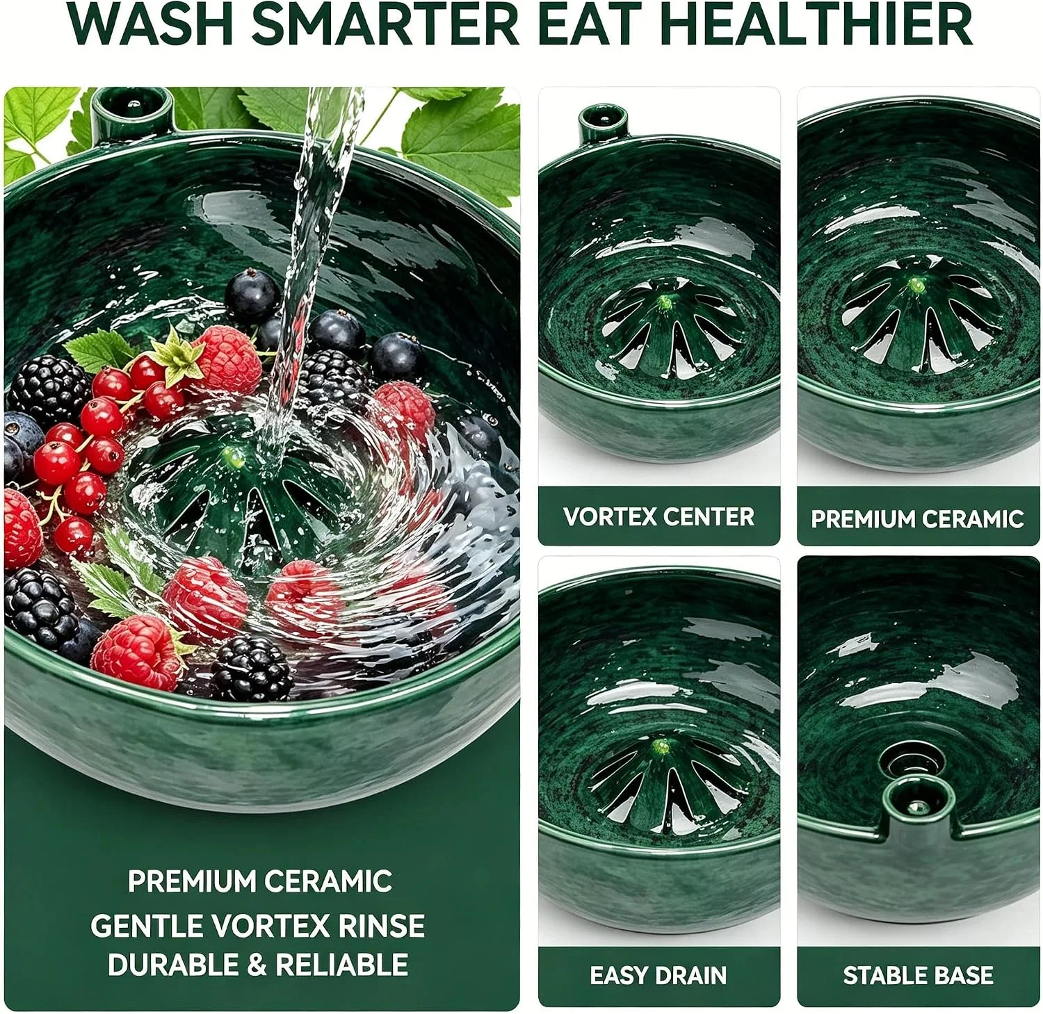 Self Spinning Berry Washing Bowl (detail 3)