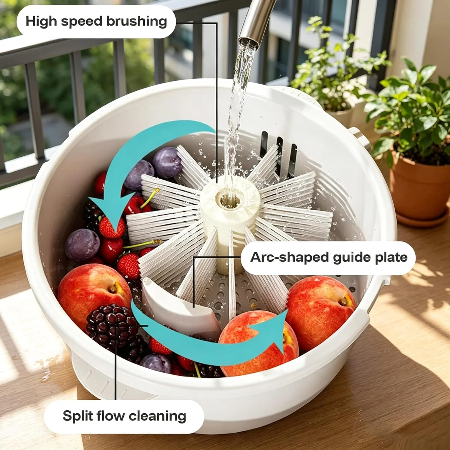 Shunrenful Salad Spinner and Produce Washer (detail 1)