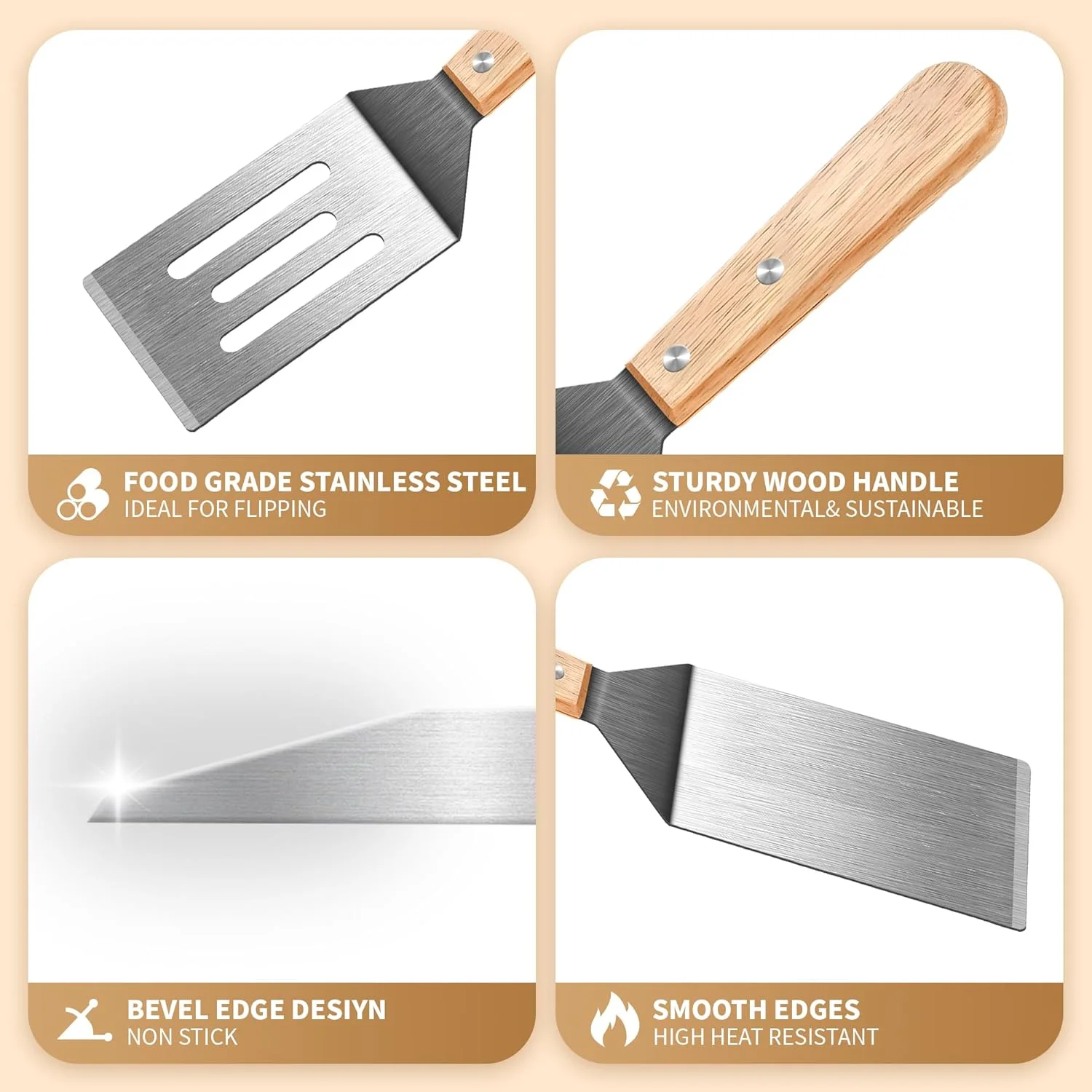 volikos Stainless Steel Spatula Set (detail 1)
