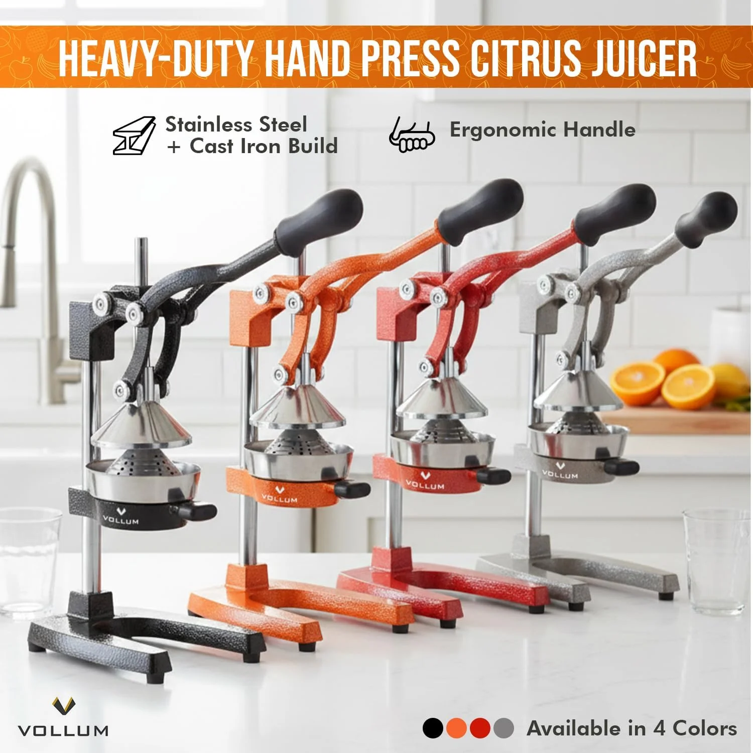 Vollum Hand Press Manual Citrus Juicer (detail 1)