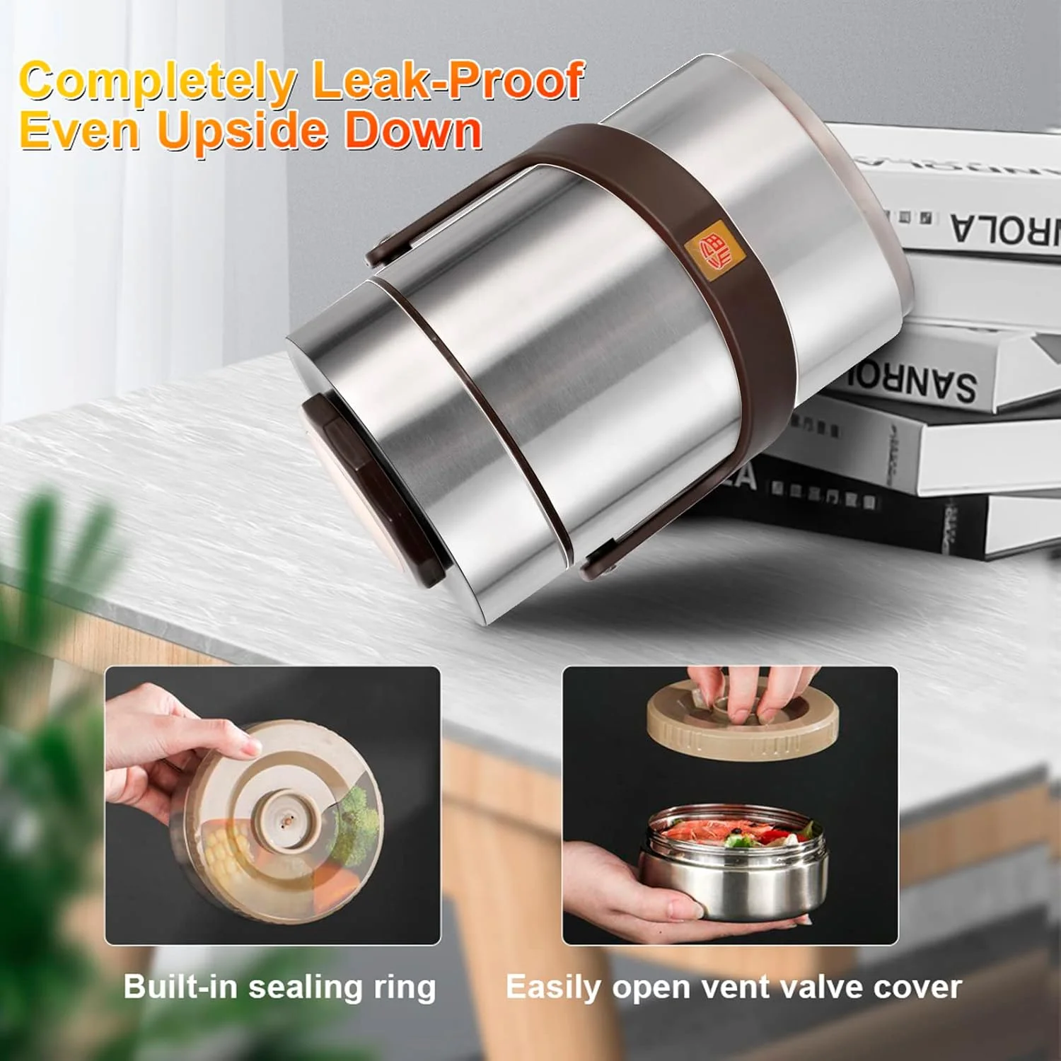 Pawovdeq 67oz Insulated Stacking Food Jar (detail 3)